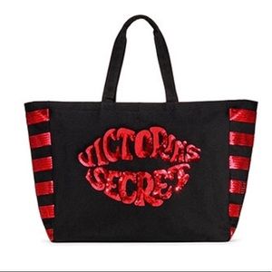 Victoria’s Secret Black & Red Sequin Tote